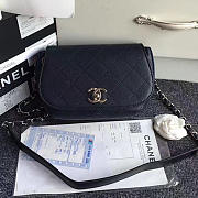 chanel grained calfskin caviar stitched shoulder bag blue CohotBag a92949 vs09430 - 1