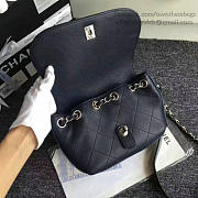 chanel grained calfskin caviar stitched shoulder bag blue CohotBag a92949 vs09430 - 5