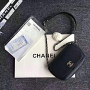 chanel grained calfskin caviar stitched shoulder bag blue CohotBag a92949 vs09430 - 2