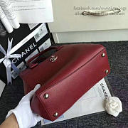 Chanel Calfskin Large Shopping Bag Burgundy A69929 - 27x22x12cm - 3