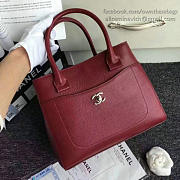 Chanel Calfskin Large Shopping Bag Burgundy A69929 - 27x22x12cm - 4
