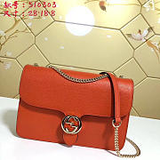 gucci gg flap shoulder bag on chain orange CohotBag 510303 - 1