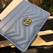 Gucci GG Blue Leather Card Holder - 10cmx7.5cm - 5