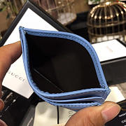 Gucci GG Blue Leather Card Holder - 10cmx7.5cm - 4