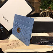 Gucci GG Blue Leather Card Holder - 10cmx7.5cm - 3