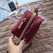 chanel bowling bag jersey & gold-tone metal CohotBag a69924 wine red  - 6