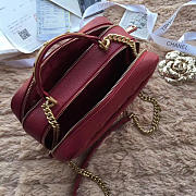 chanel bowling bag jersey & gold-tone metal CohotBag a69924 wine red  - 5