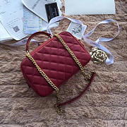 chanel bowling bag jersey & gold-tone metal CohotBag a69924 wine red  - 4