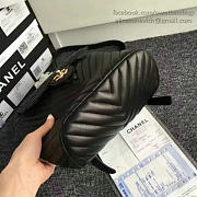 Chanel Chevron Lambskin Backpack Black Gold Hardware - 2