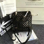Chanel Chevron Lambskin Backpack Black Gold Hardware - 3