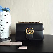 Gucci GG Cortex Marmont Black-  28cm x 16cm x 8cm  - 1