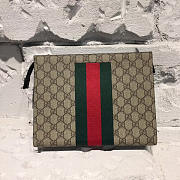 Gucci GG Leather Clutch Bag - 26cmx20cmx7cm - 4