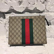 Gucci GG Leather Clutch Bag - 26cmx20cmx7cm - 2