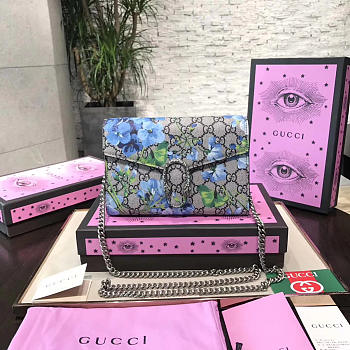 Gucci Dionysus GG Supreme Blue Blooms -20x13x6cm