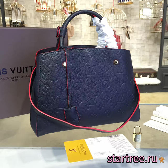 Louis Vuitton montaigne mm marine rouge 3319 - 1