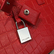 ysl sac de jour in crocodile embossed leather red CohotBag 4920 - 4