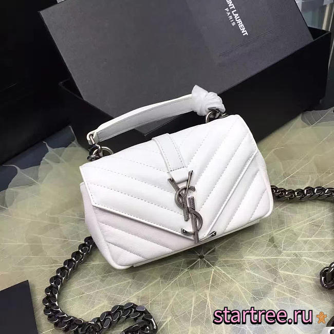 ysl quilted monogram college white CohotBag 5069 - 1