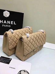 Chanel Lambskin Leather Flap Bag Gold/Silver Beige Large  30cm - 2