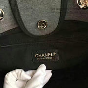 Chanel Canvas And Sequins Shopping Bag Black- A66941 - 38cm - 4