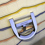 DELVAUX | mm brillant satchel crocodile embossed  leather white 1465 - 4