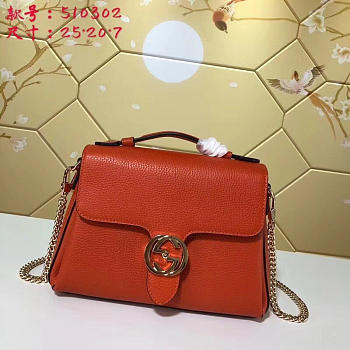 gucci gg flap shoulder bag on chain orange CohotBag 5103032