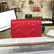 Gucci GG Marmont Matelassé Leather Super Mini Bag Red - 21cm x 14cm x 3cm - 4