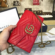Gucci GG Marmont Matelassé Leather Super Mini Bag Red - 21cm x 14cm x 3cm - 3