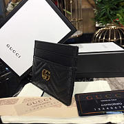 gucci marmont card case nextblack leather - 2