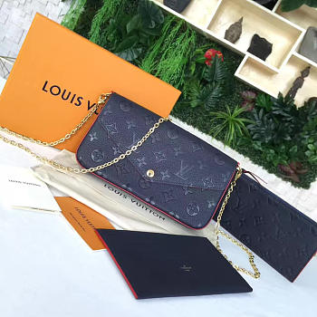Louis Vuitton | Pochette Felicie Marine Rouge -  21cm x 3cm x 11cm