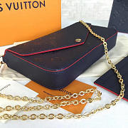 Louis Vuitton | Pochette Felicie Marine Rouge -  21cm x 3cm x 11cm - 4