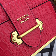 CohotBag prada red crocodile and leather cahier shoulder bag 1ba045 - 2