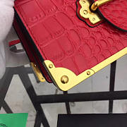 CohotBag prada red crocodile and leather cahier shoulder bag 1ba045 - 3