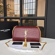 ysl monogram kate in embossed crocodile shiny leather CohotBag 4765 - 1