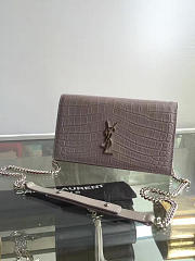 ysl monogram kate in shiny crocodile-embossed leather CohotBag 5036 - 4