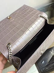 ysl monogram kate silver tassel in embossed crocodile shiny leather CohotBag 5038 - 6