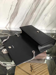 YSL Medium Kate Bag With Leather Tassel silver-  24cm x 14cm x 4.5cm - 4