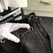 Chanel calfskin bucket bag black a93598 vs08022 - 5