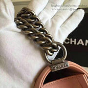 Chanel Medium Chevron Lambskin Quilted Boy Bag Pink A13044 - 6