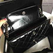 chanel oil wax leather perfect edge bag silver black CohotBag a14041 vs09833 - 2
