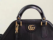 gucci re(belle) suede medium top handle bag ‎516459 black CohotBag 2018 - 2