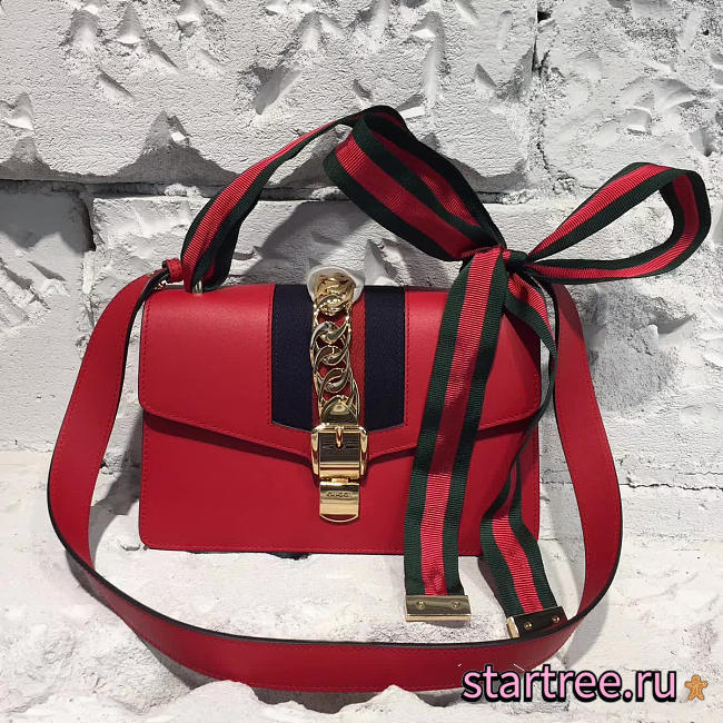 Gucci sylvie leather bag 2592 - 1
