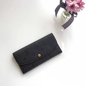 Louis Vuitton Emilie Wallet Noir Monogram - M62369 - 19x10x2cm