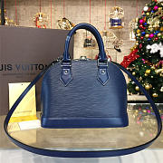 Louis Vuitton Alma BB Blue Epi Indigo- M40855 - 24x11.5x18cm - 6