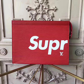 Louis Vuitton Supreme Clutch Epi Red - M41366 - 26x20x5cm