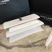 ysl sunset chain wallet in crocodile embossed shiny leather 4834 - 2
