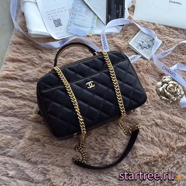 chanel bowling bag jersey & gold-tone metal CohotBag a69924 black - 1