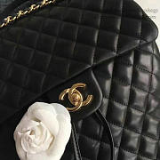 Chanel Quilted Lambskin Large Backpack Black Gold Hardware - 2