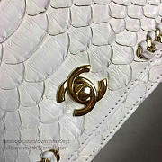 Chanel Snake Embossed Flap Shoulder Bag White- A98774 - 15.5x20x8cm - 3