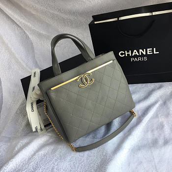 Chanel Small Shopping Bag Gray A57563 - 26x21x13Cm