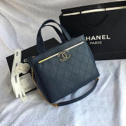 Chanel Small Shopping Bag Dark Blue A57563 - 26x21x13Cm - 1